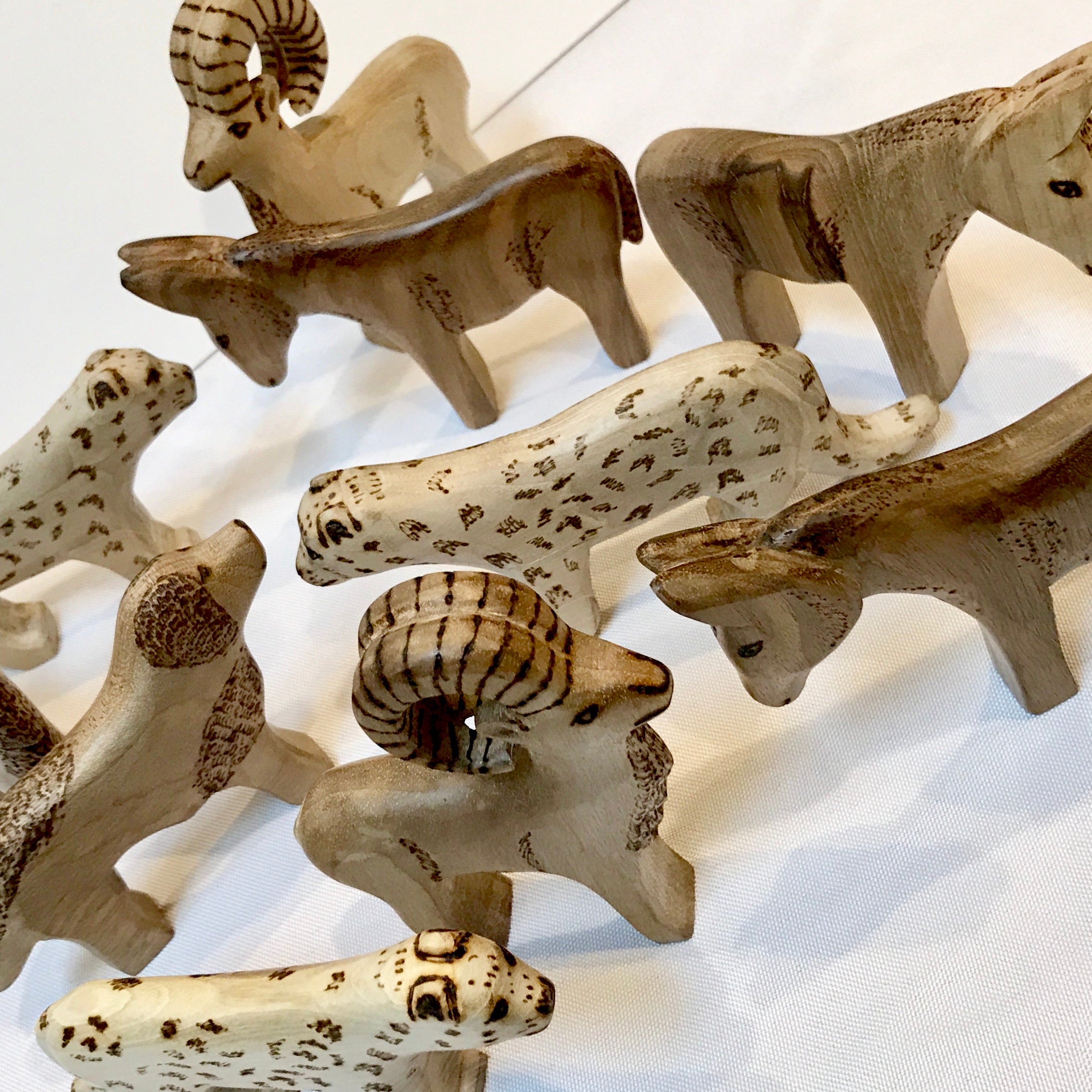Handcrafted shop wooden animals