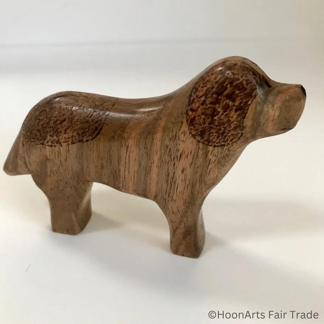 Hand Carved Wooden Miniature Dog