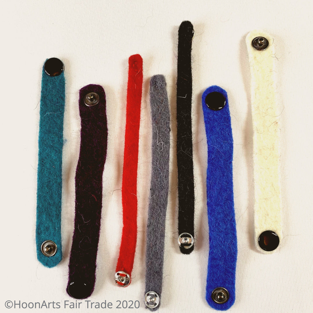 Felted Scarf Ties Handmade in Kyrgyzstan - multiple colors