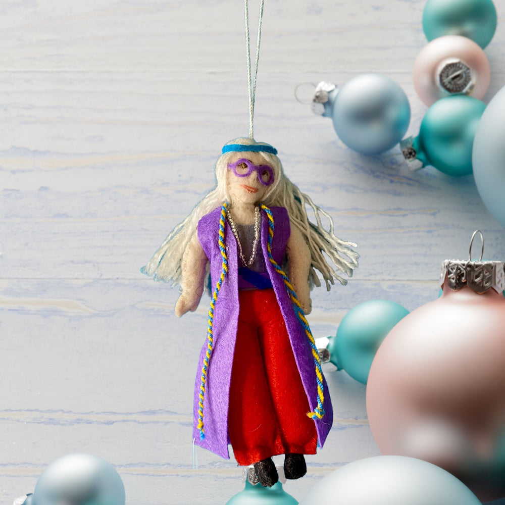 Janis Joplin Handmade Character Felt Ornament