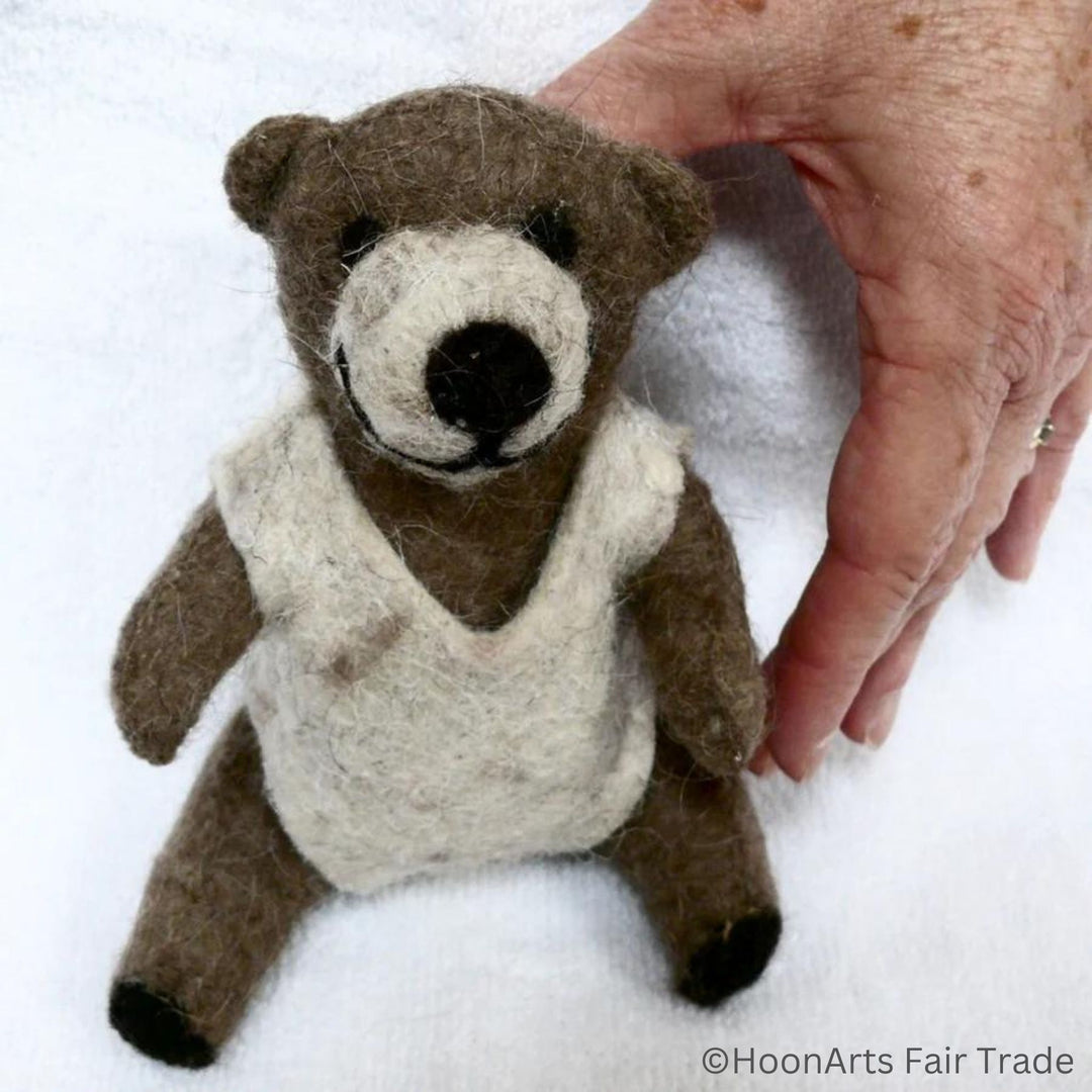 Felted Bear with Hand