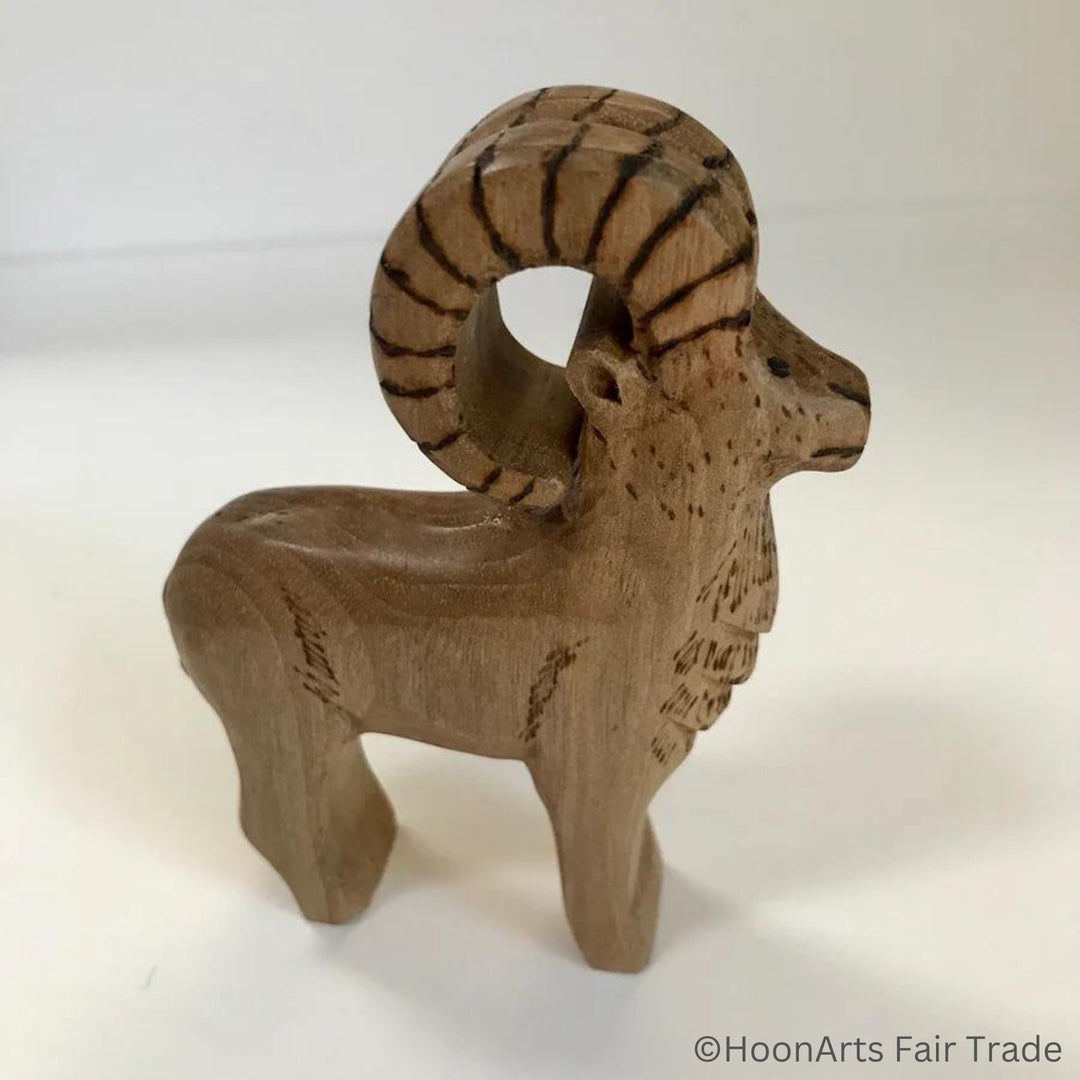 Hand Carved Miniature Marco Polo Sheep