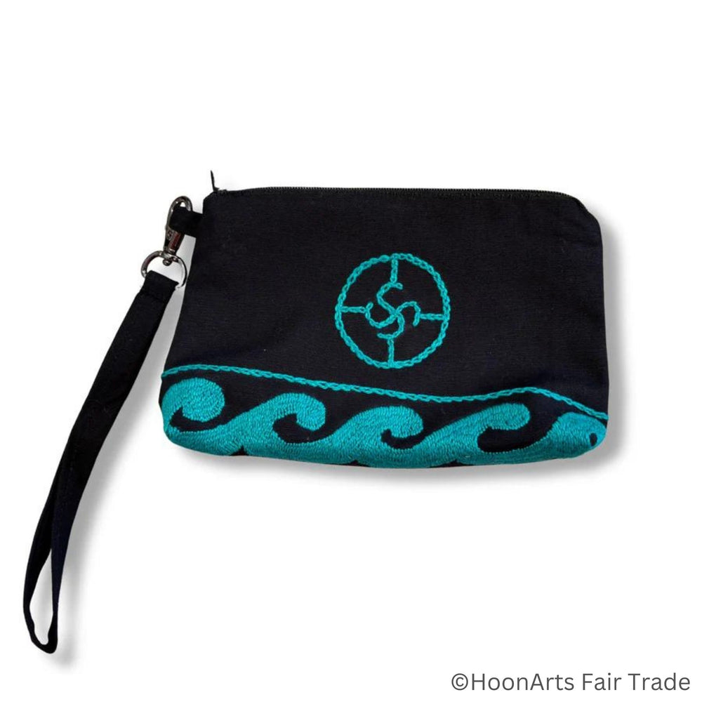 NAWBO Hand - Embroidered Clutch Bag front design