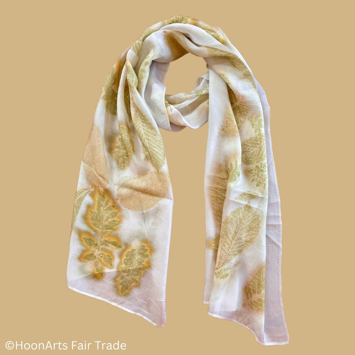 Natural Woodland patterns silk scarf