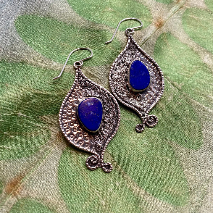 Parvina Silver Lapis Lazuli Earrings