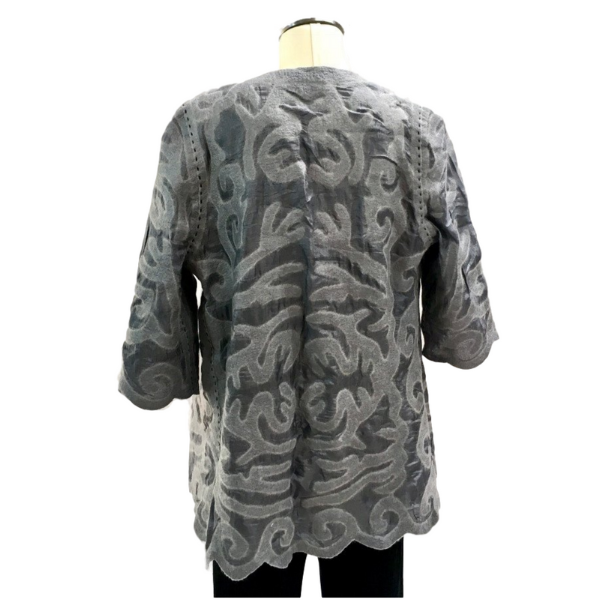 Charcoal Felted Silk Jacket from Kyrgyzstan