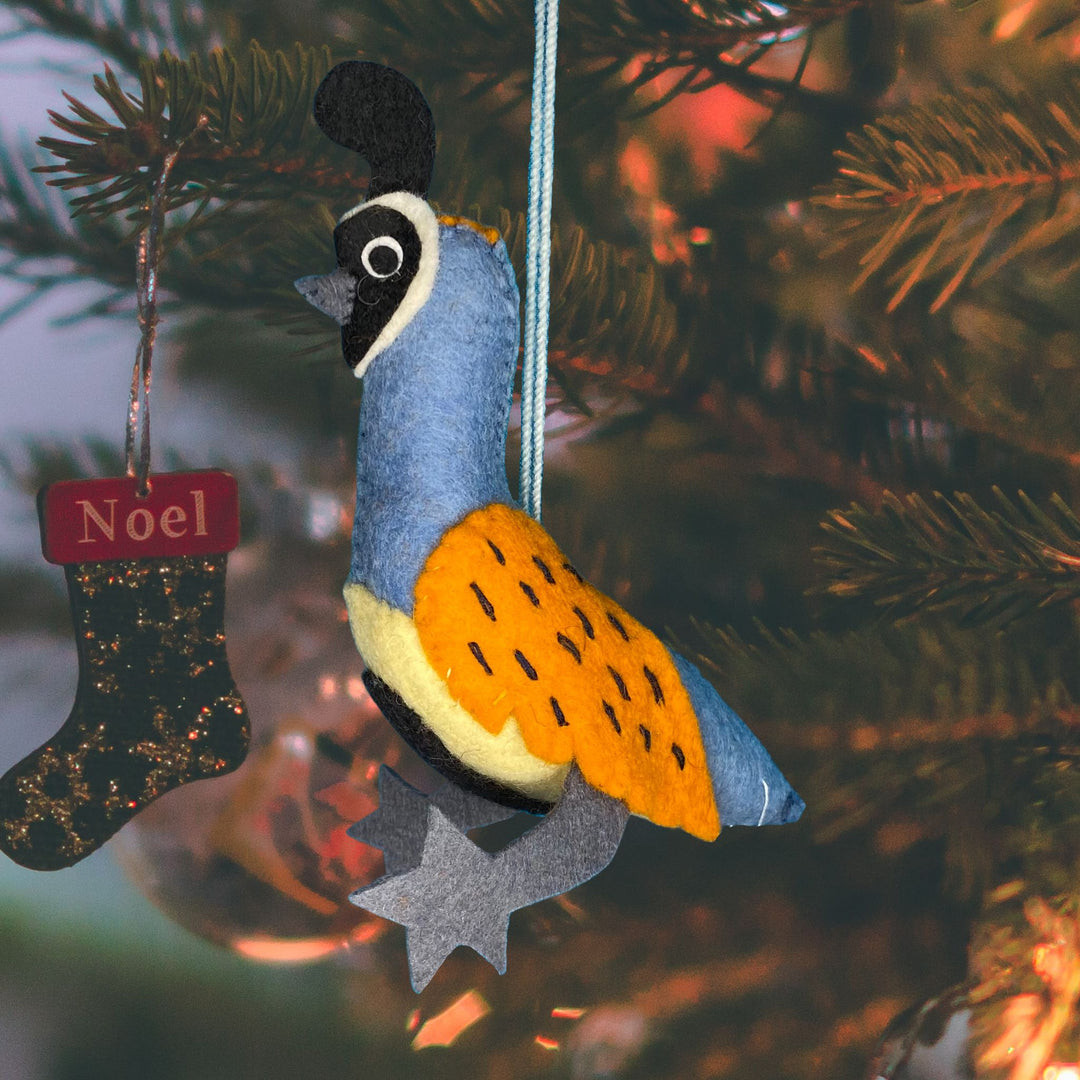 Quail bird Christmas ornament handmade