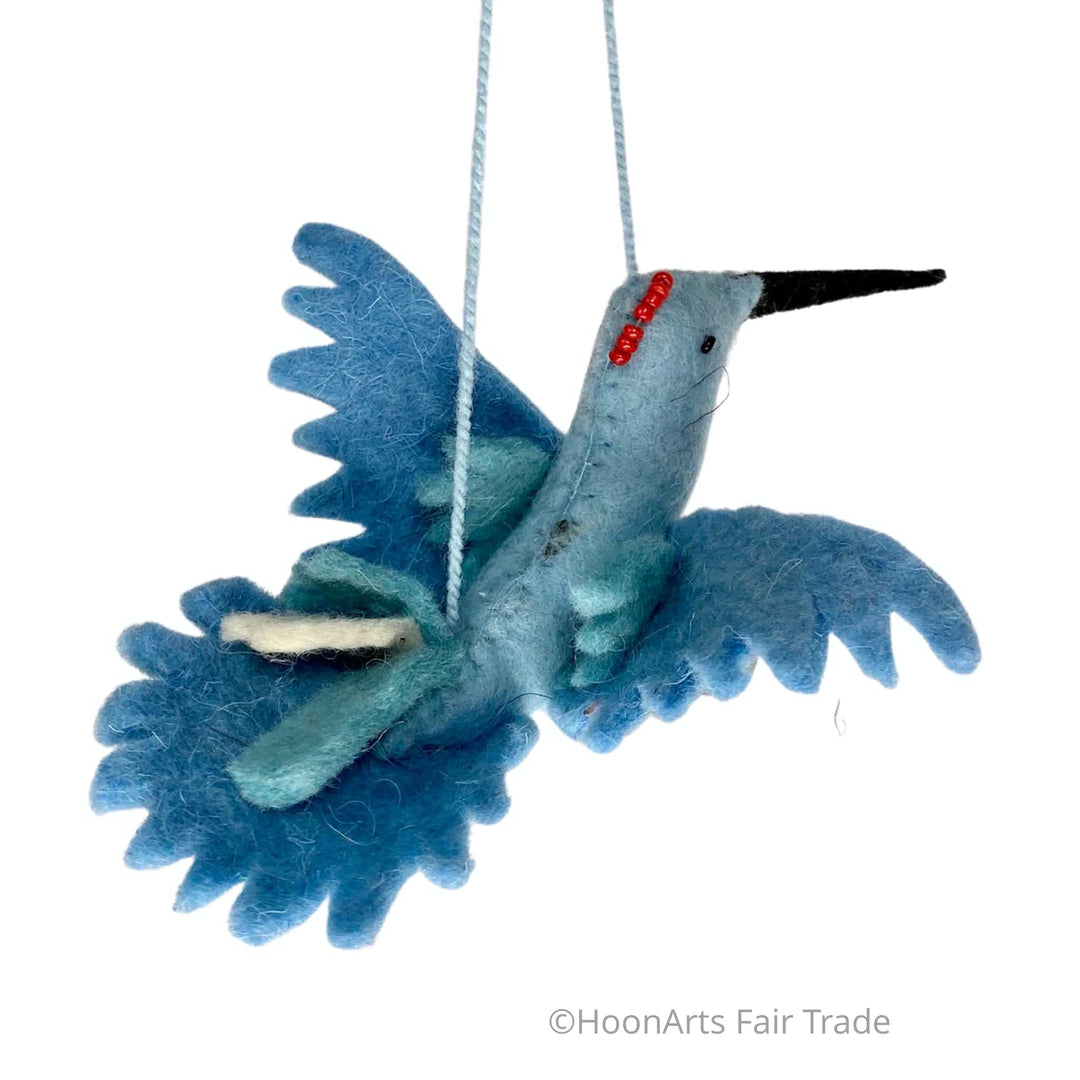 Handmade Kyrgyz Felted Hummingbird Ornament