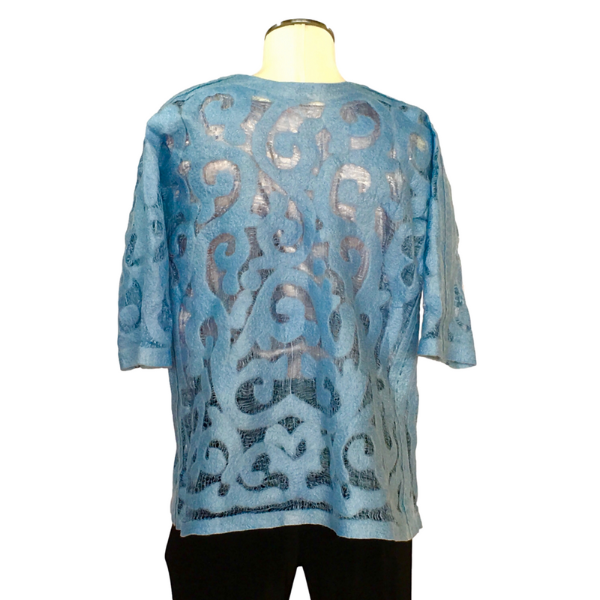 Blue Felted Silk Jacket from Seven Sisters