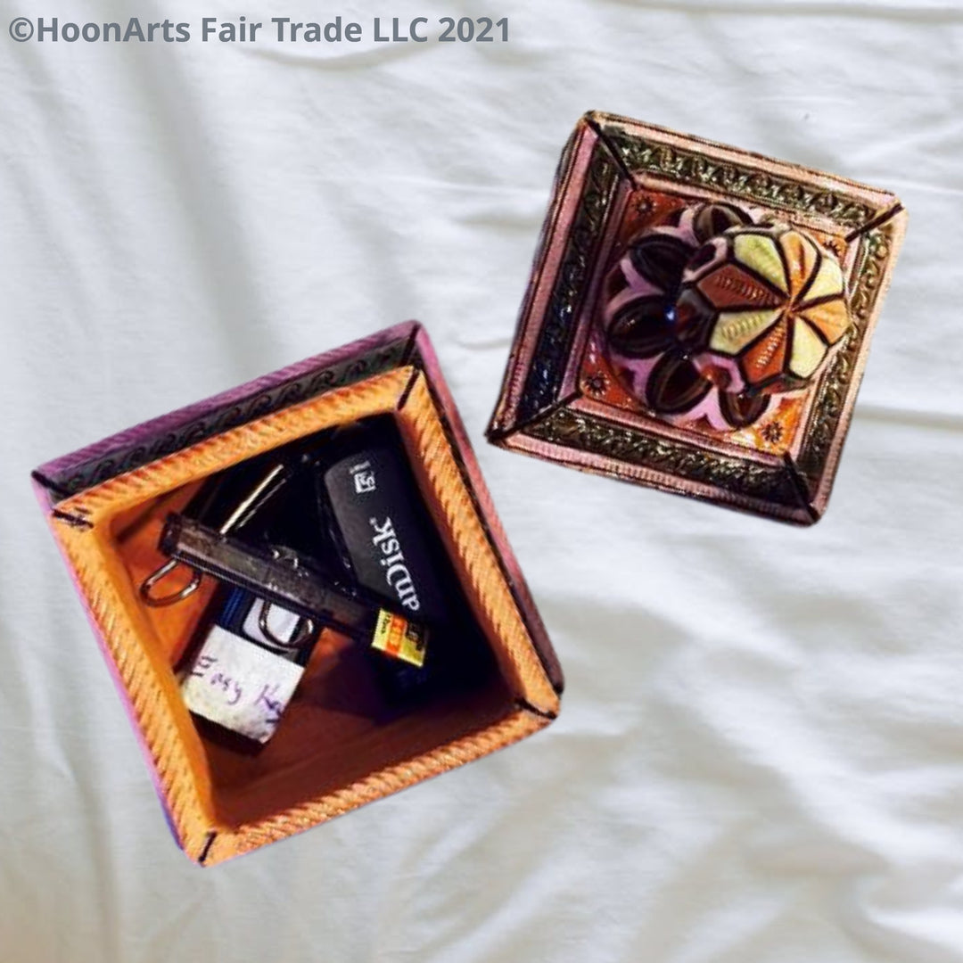 Ceramic Box (Square) - Fair Trade - HoonArts - 3