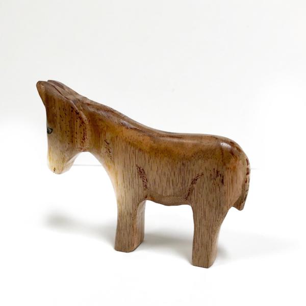 Hand Carved Miniature Walnut Donkey