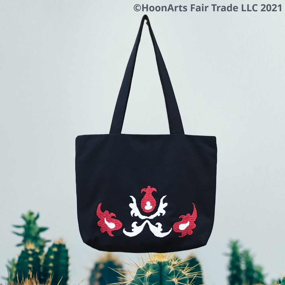 Istaravshan Design Pattern Embroidered Tote Bag | HoonArts