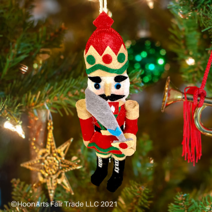 Nutcracker Felt Ornament -Handmade from Kyrgyzstan