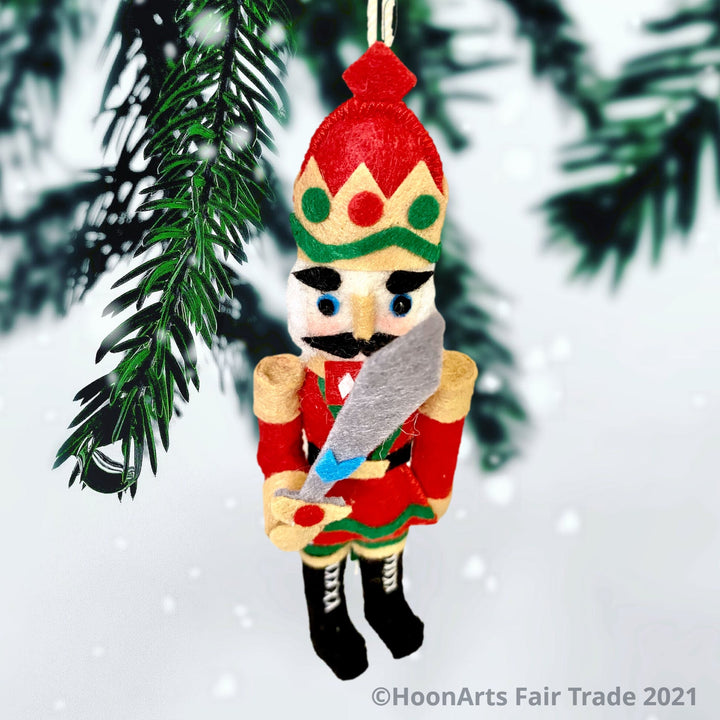 Nutcracker Felt Ornament -Handmade from Kyrgyzstan