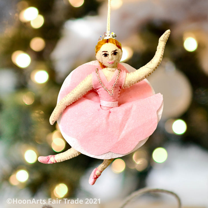 Sugar Plum Fairy Handmade Felt Ornament  | HoonArts