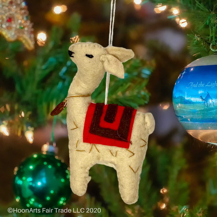 Llama Christmas Ornament from Kyrgyzstan