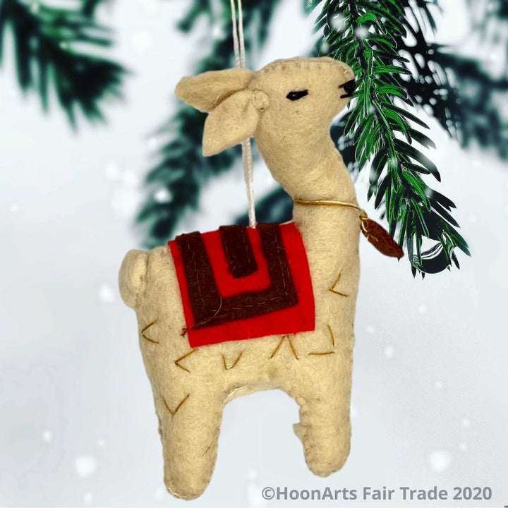 Llama Christmas Ornament from Kyrgyzstan