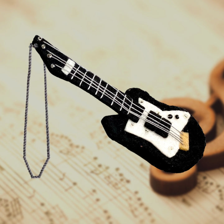 Guitar Instrument Handmade Felted Christmas Ornament