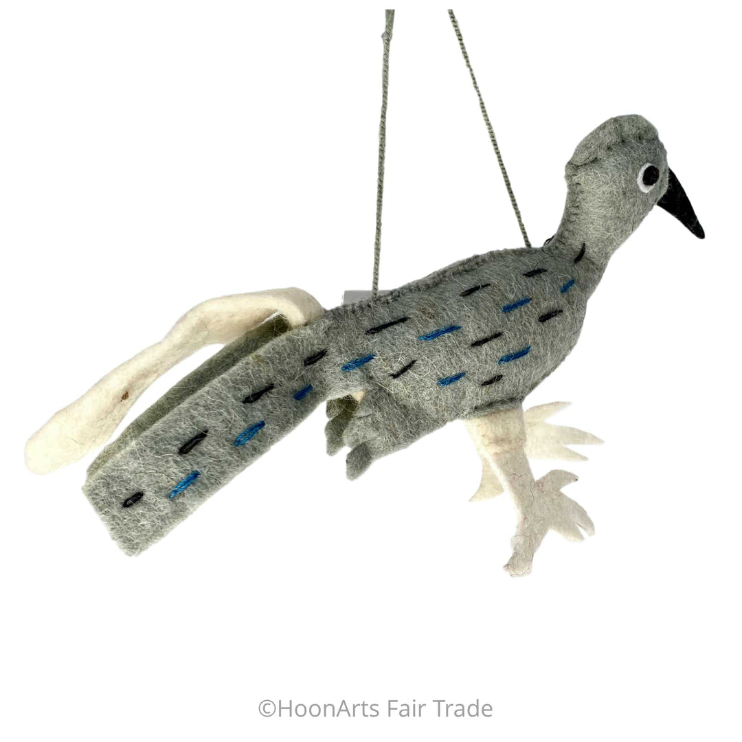 Handmade Felt Roadrunner Christmas Ornament