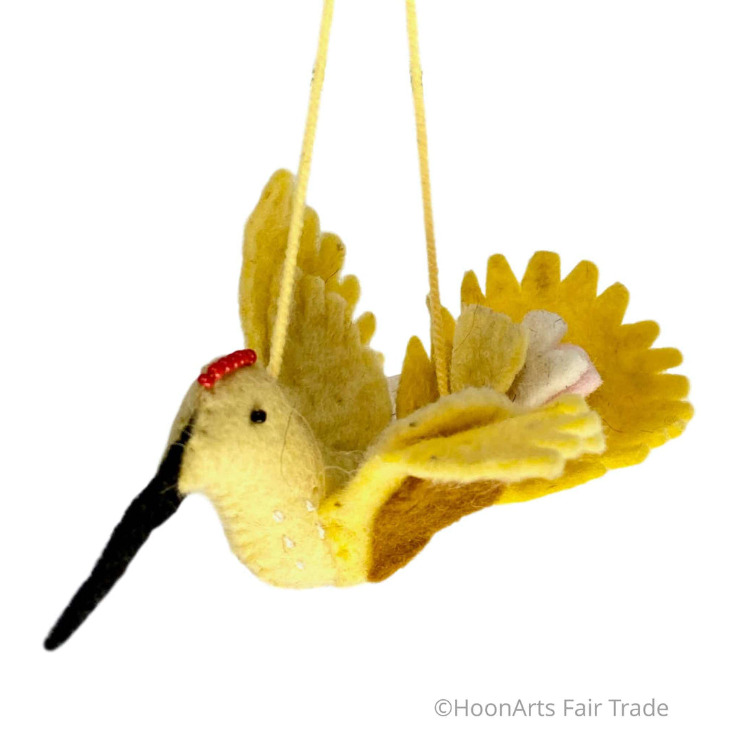 Handmade Kyrgyz Felted Hummingbird Ornament