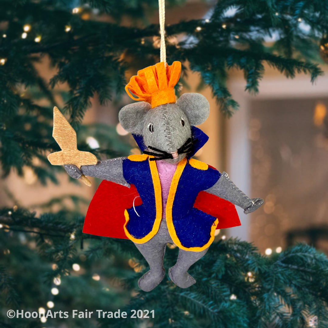 Rat King from the Nutcracker Felt Ornament -Fair Trade from Kyrgyzstan | HoonArts