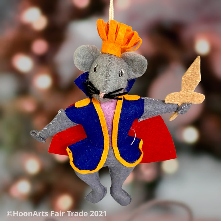 Rat King from the Nutcracker Felt Ornament-Fair Trade From Kyrgyzstan | HoonArts