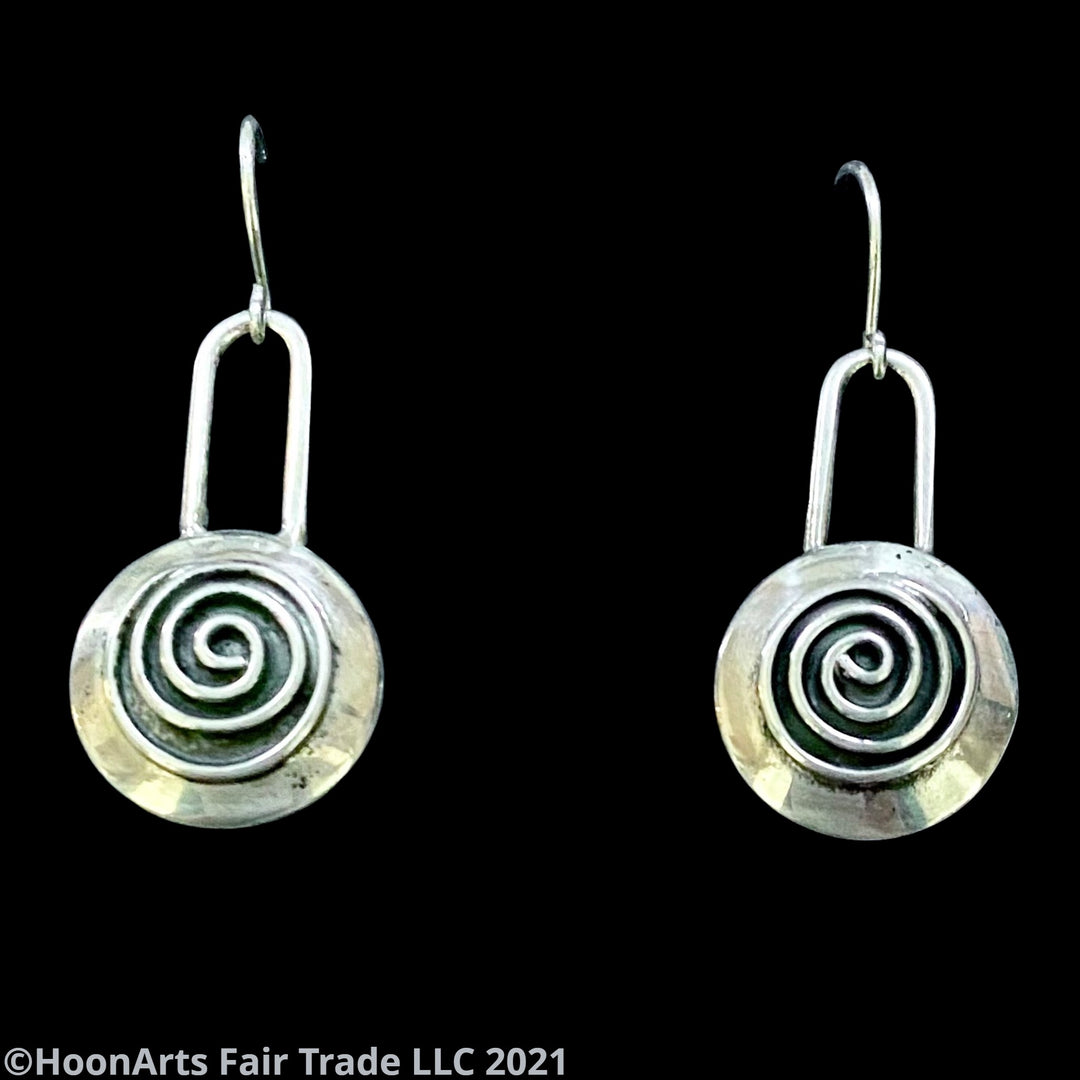Eternity Spiral Silver Earrings-"Dimira" 1