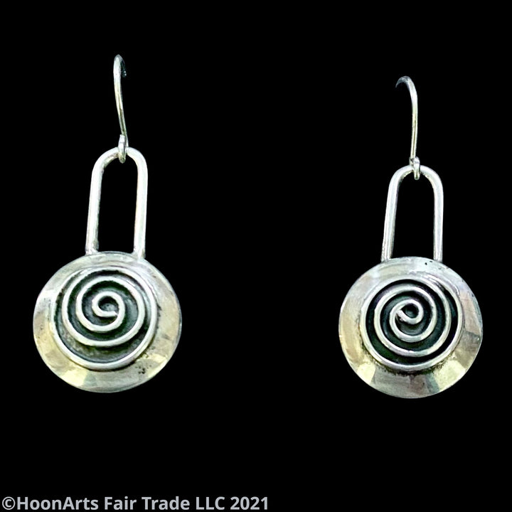 Eternity Spiral Silver Earrings-"Dimira" 1