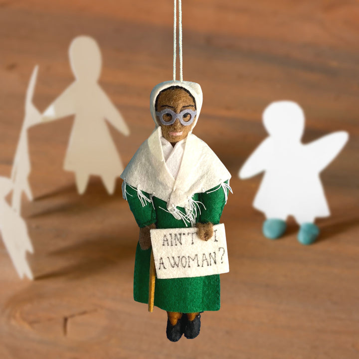 Handmade Felted Christmas Ornament - Sojourner Truth