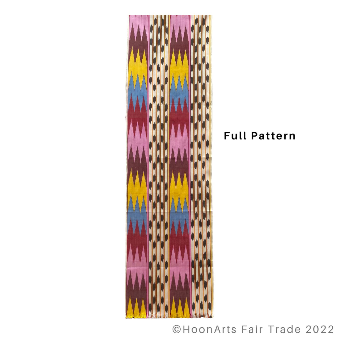 Multicolor Ribbon Pattern Ikat Scarf full pattern